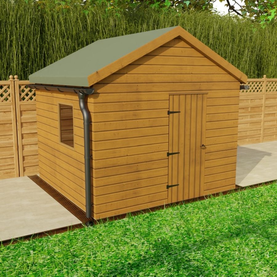 Galeco Steel Gutter Small Shed Pack Apex Style Roof - 6x4 to 10x8 Graphite