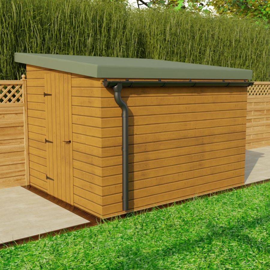Galeco Steel Gutter Small Shed Pack Pent Style Roof - 6x4 to 10x8 Graphite