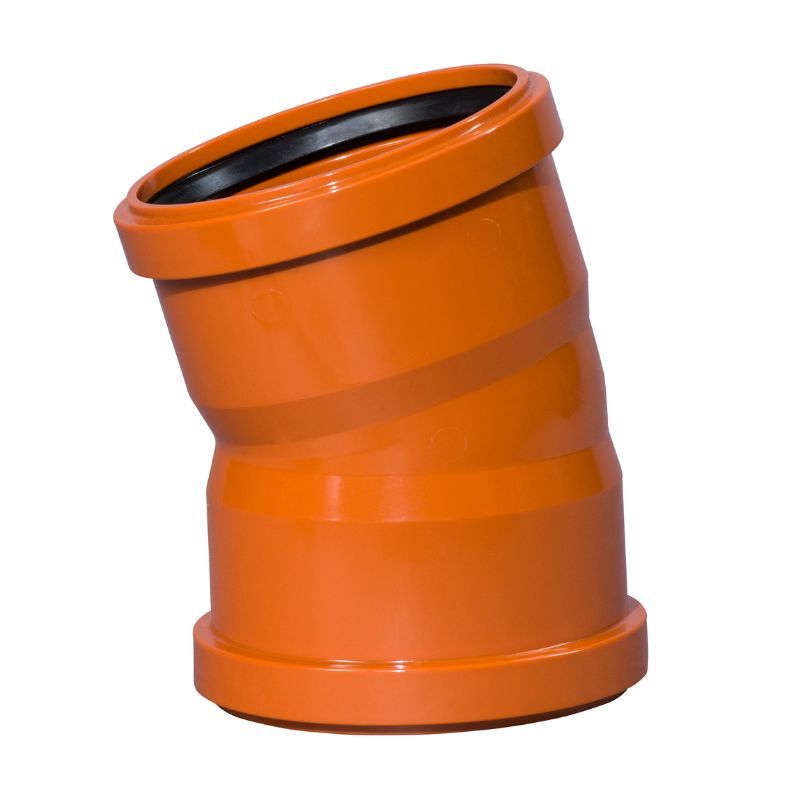 Drainage Bend Double Socket - 15 Degree x 110mm - Pack of 15