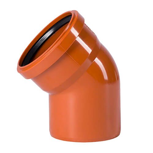 Drainage Bend Single Socket - 45 Degree x 110mm - Pack of 28