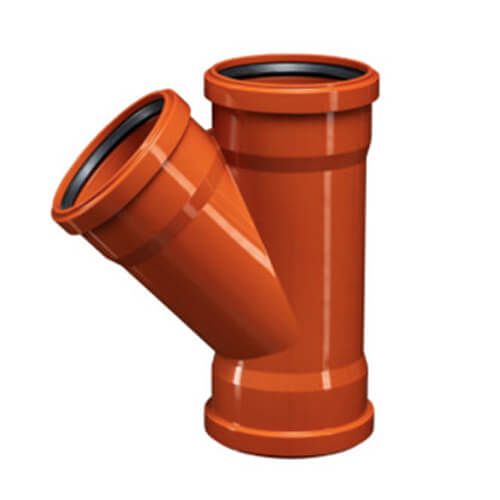 Drainage Junction Triple Socket - 45 Degree x 110mm - Pack of 12