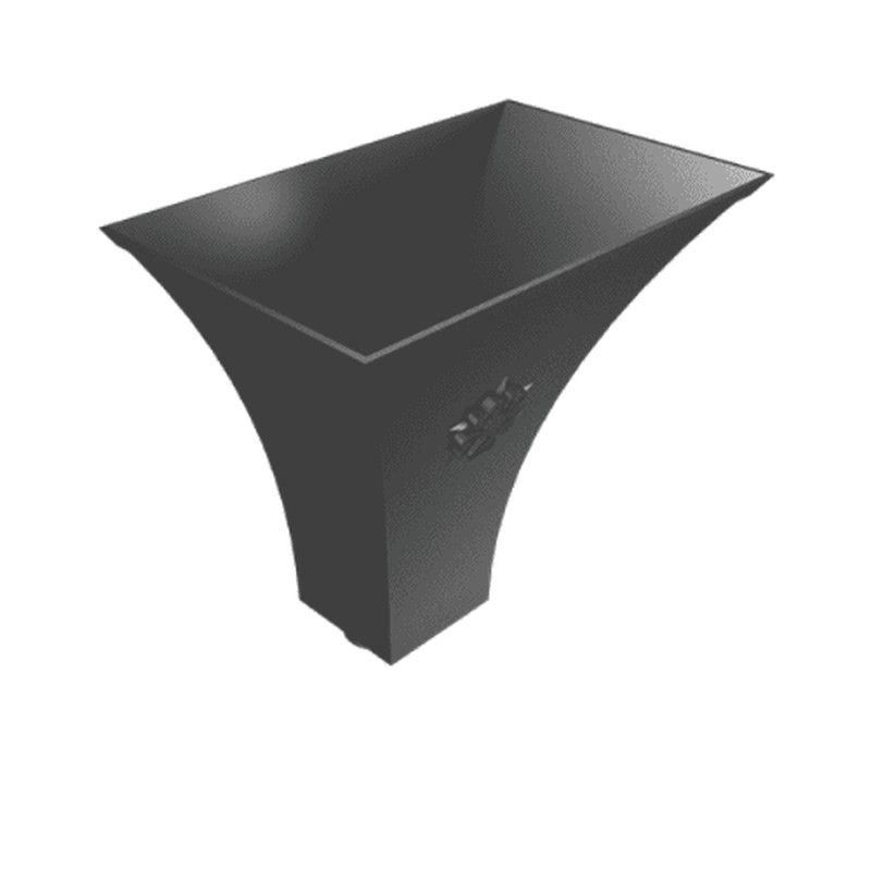 Aluminium Round Swaged Venus Hopper - 76mm PPC Finish Anthracite Grey (7016 Matt)