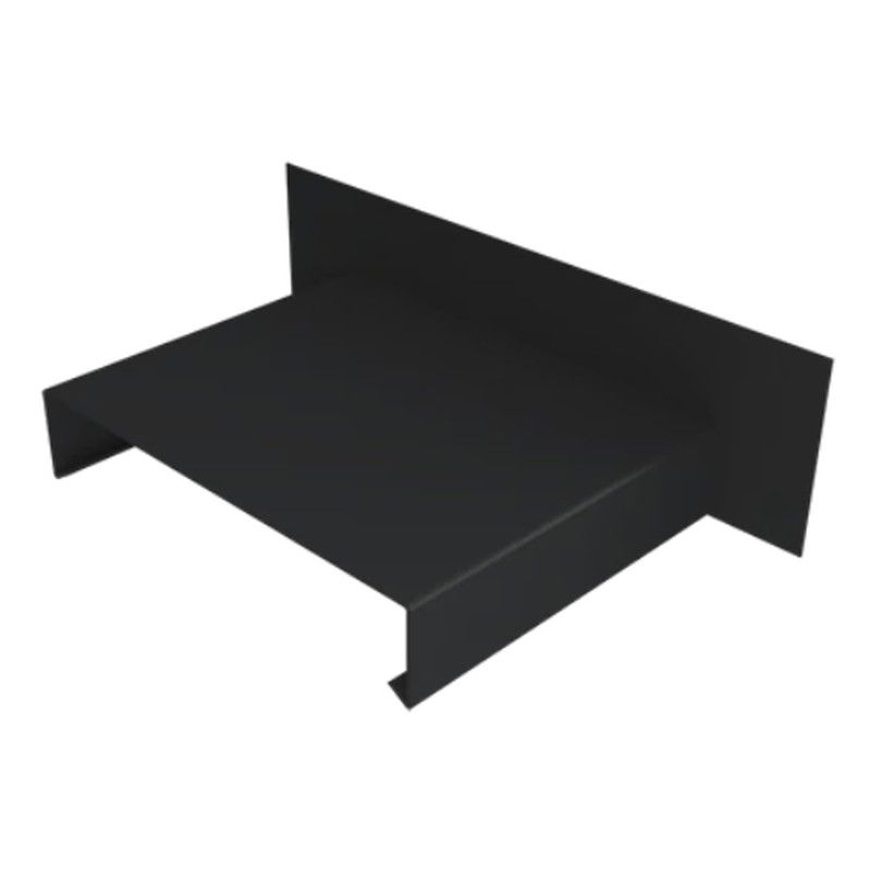 Aluminium Coping Upstand for 200-250mm Wall - 310mm Black (9005 Matt)