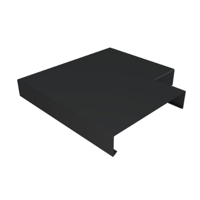 Aluminium Coping for 200-250mm Wall - 90 Degree Angle - 310mm Black (9005 Matt)