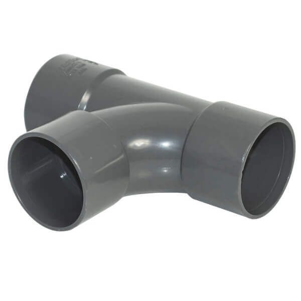 FloPlast Solvent Weld Waste Tee - 40mm Anthracite Grey