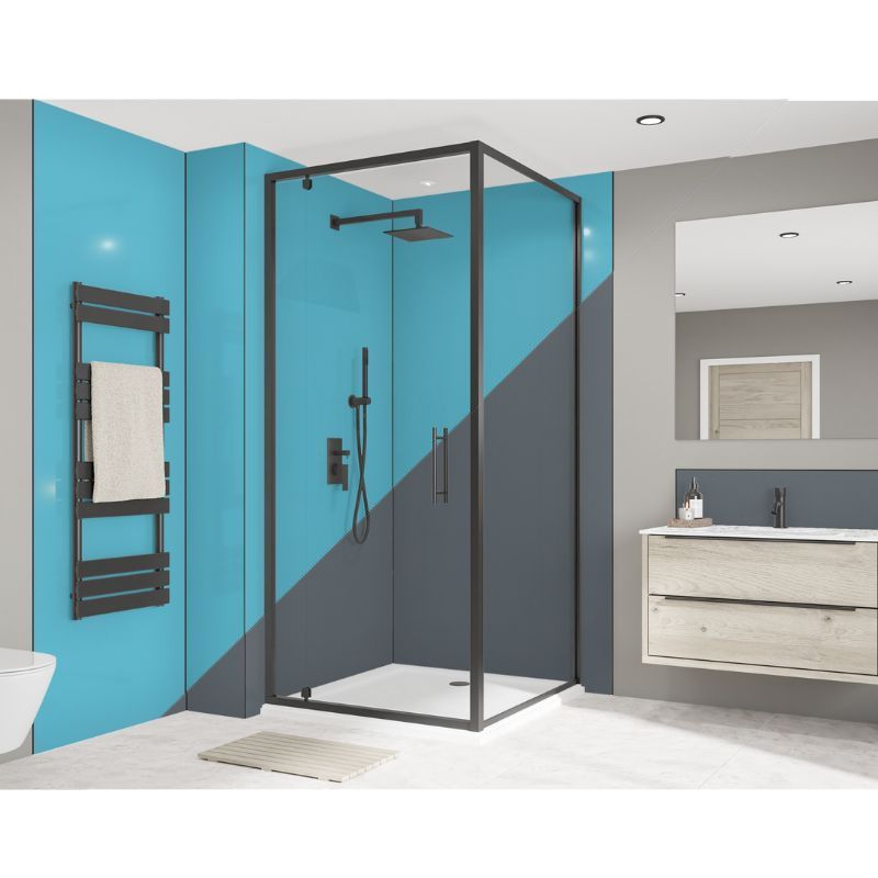 Wetwall Bathroom Wall Panel - 2440mm x 1220mm x 4mm - Aqua / Cadet