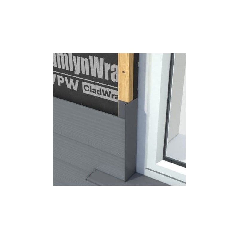 Fibre Cement Cladding Aluminium Vertical Trim - 3mtr Pearl Grey