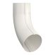 Lindab Aluminium Conical Pipe Bend 70 - 75mm White