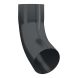 Lindab Aluminium Pipe Bend with Socket 70 - 75mm Anthracite Grey