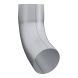 Lindab Aluminium Pipe Bend with Socket 70 - 87mm Silver Metallic
