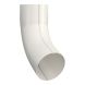 Lindab Aluminium Pipe Bend with Socket 70 - 87mm White