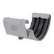Lindab Aluminium Gutter Union with Rubber Seal - 125mm Silver Metallic