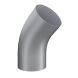 Lindab Steel Conical Downpipe Bend 45 - 75mm Silver Metallic