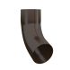 Lindab Steel Downpipe Bend with Socket 70 - 100mm Brown