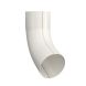 Lindab Steel Downpipe Bend with Socket 70 - 100mm Antique White
