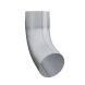Lindab Steel Downpipe Bend with Socket 70 - 87mm Silver Metallic