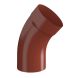 Lindab Steel Downpipe Bend with Socket 45 - 100mm Tile Red
