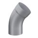 Lindab Steel Downpipe Bend with Socket 45 - 75mm Silver Metallic