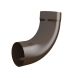 Lindab Steel Downpipe Bend with Socket 85 - 87mm Brown