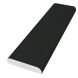 PVC D Section Trim - 28mm x 5mtr Black Smooth