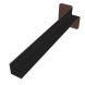 Black Ash Woodgrain Fascia Board Internal Corner - 300mm
