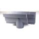 Cast Iron Moulded Ogee Gutter Running Outlet - 125mm for 75mm Downpipe Primed