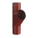 Lindab Steel Downpipe Branch 100mm - 100mm Dark Red
