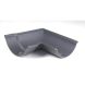 Cast Iron Beaded Half Round Gutter Right Hand Angle - 90 Degree x 115mm Primed