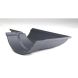 Cast Iron Beaded Half Round Gutter Left Hand Angle - 90 Degree x 125mm Primed