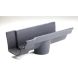 Cast Iron Notts Ogee Gutter Running Outlet - 115mm for 65mm Downpipe Primed