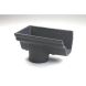 Cast Iron Notts Ogee Gutter Left Hand Stopend Outlet - 115mm for 75mm Downpipe Primed