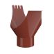 Lindab Steel Gutter Outlet 100mm - 190mm Tile Red