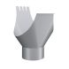 Lindab Steel Gutter Outlet 120mm - 190mm Silver Metallic