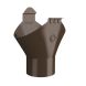 Lindab Steel Gutter Outlet 75mm - 100mm Brown