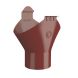 Lindab Steel Gutter Outlet 87mm - 100mm Dark Red