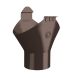Lindab Steel Gutter Outlet 87mm - 150mm Coffee Brown