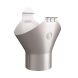 Lindab Steel Gutter Outlet 100mm - 125mm Silver Metallic