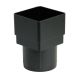 FloPlast Cast Iron Effect Square to Round Downpipe Adaptor
