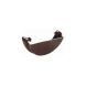 FloPlast Half Round Gutter External Stopend - 112mm Brown