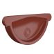 Lindab Steel Gutter Self-Locking Stop End - 125mm Tile Red