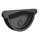 Lindab Steel Gutter Self-Locking Stop End - 150mm Coffee Brown