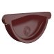 Lindab Steel Gutter Self-Locking Stop End - 150mm Dark Red