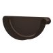 Lindab Steel Gutter Right Hand Stop End - 190mm Coffee Brown