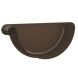 Lindab Steel Gutter Left Hand Stop End - 190mm Brown