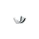 FloPlast PVC Half Round to PVC Ogee Right Hand Gutter Adaptor - White