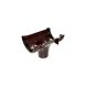 FloPlast Half Round Gutter Running Outlet - 112mm Brown