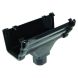 FloPlast Ogee Gutter Running Outlet - 110mm x 80mm Black