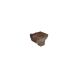 FloPlast Square Gutter Stopend Outlet - 114mm Brown