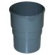 FloPlast Round Downpipe Socket - 68mm Grey
