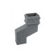 Cast Iron Rectangular Downpipe - 230mm Side Projection 100mm x 75mm Primed